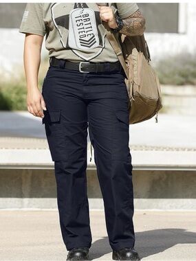 Propper Black Women's Boot Cut Tactical Pants with Cargo. Navy blue